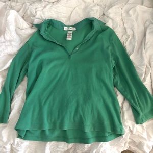 Green half-sleeve top